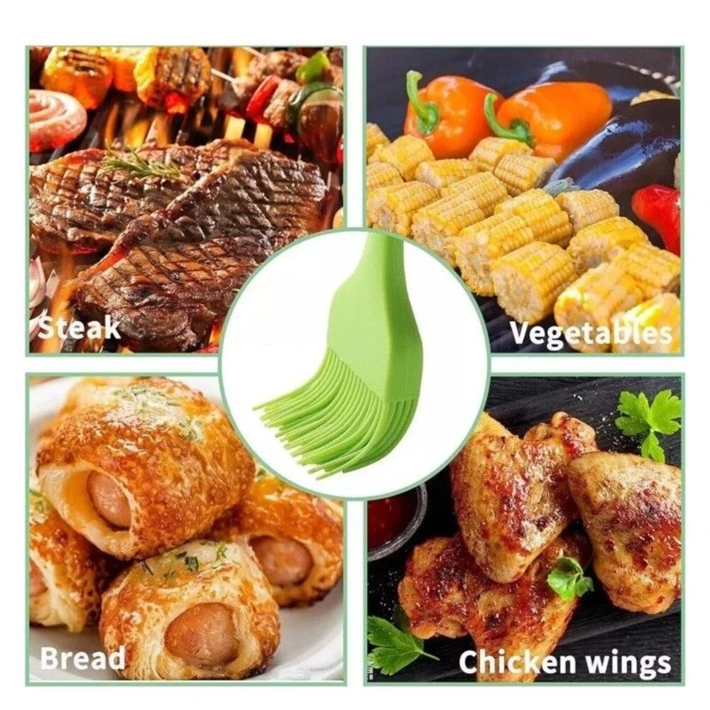 4pcs Silicone Basting Pastry Brush Baking BBQ Basting Oil Cooking Utensil